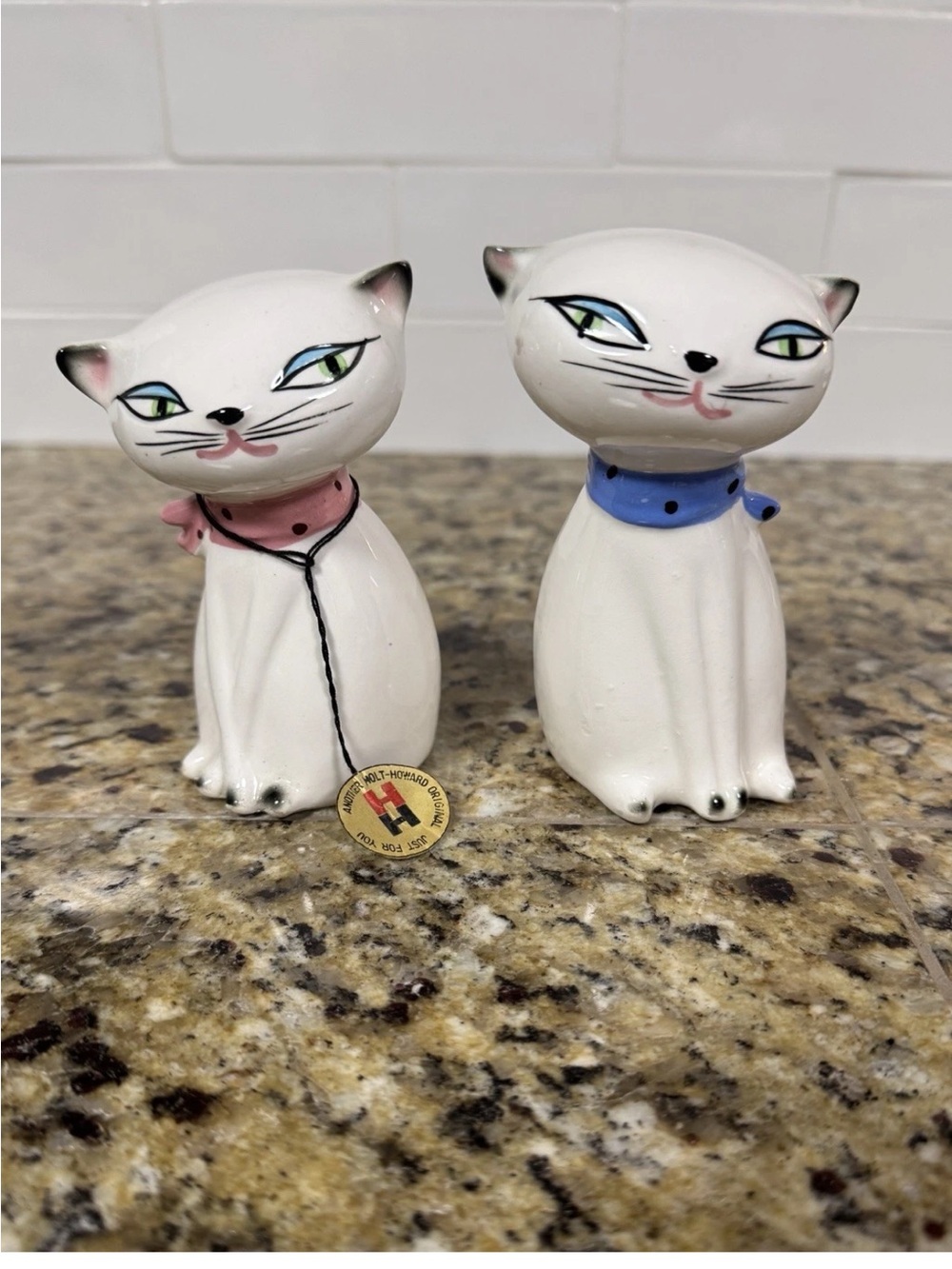 Vintage Holt Howard Cozy Kittens Salt Pepper Shakers 1958 Japan *Original Tag